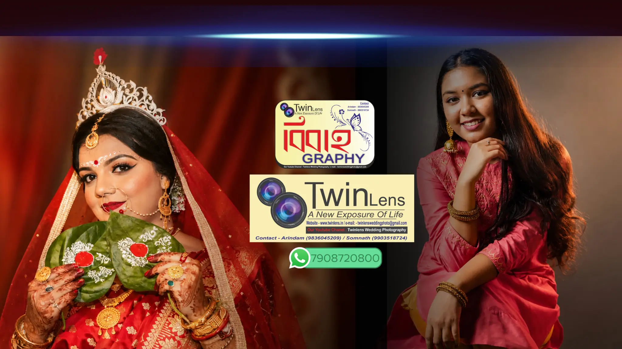 Twin Lens Wedding Photography and cinematography team in Kolkata
