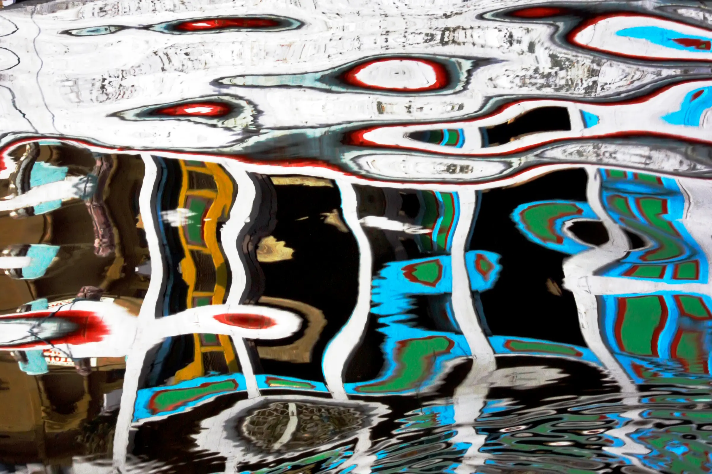 Colorful Ripples Water Reflection Abstract by Twin Lens Kolkata